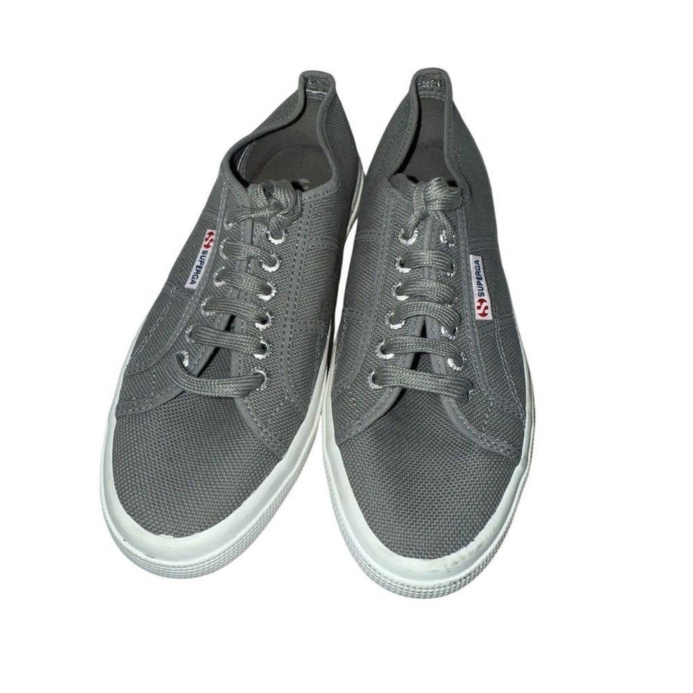 Superga Unisex Sneaker Gray Sage Size 7 Casual Lace-Up Canvas Shoes 2750‎ Cotu